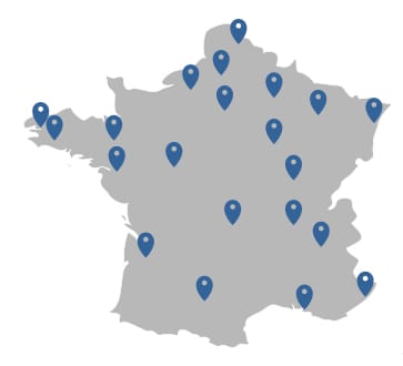 Zones d'interventions en France